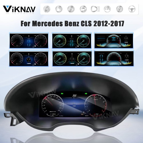 Viknav 12.3 Inch Digital Cluster Car Speedometer For Mercedes Benz CLS 2012-2017 Linux System Car Instrument Cluster Screen Instrument Replacement (NTG4.5)