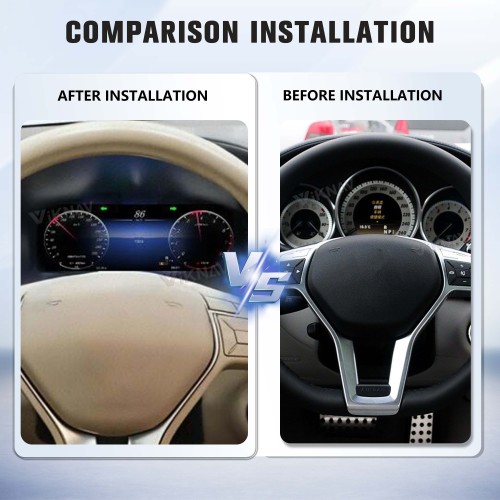 Viknav 12.3 Inch Digital Cluster Car Speedometer For Mercedes Benz CLS 2012-2017 Linux System Car Instrument Cluster Screen Instrument Replacement (NTG4.5)