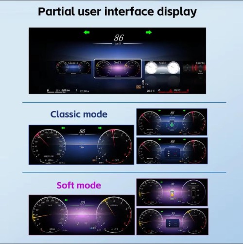 Viknav 12.3 Inch Digital Cluster Car Speedometer For Mercedes Benz CLS 2012-2017 Linux System Car Instrument Cluster Screen Instrument Replacement (NTG4.5)