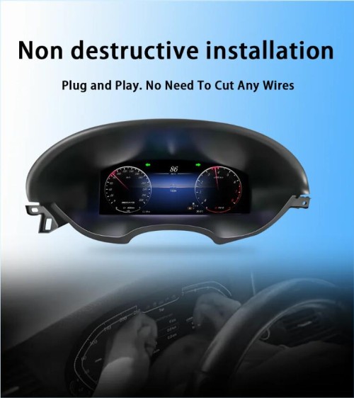 Viknav 12.3 Inch Digital Cluster Car Speedometer For Mercedes Benz CLS 2012-2017 Linux System Car Instrument Cluster Screen Instrument Replacement (NTG4.5)