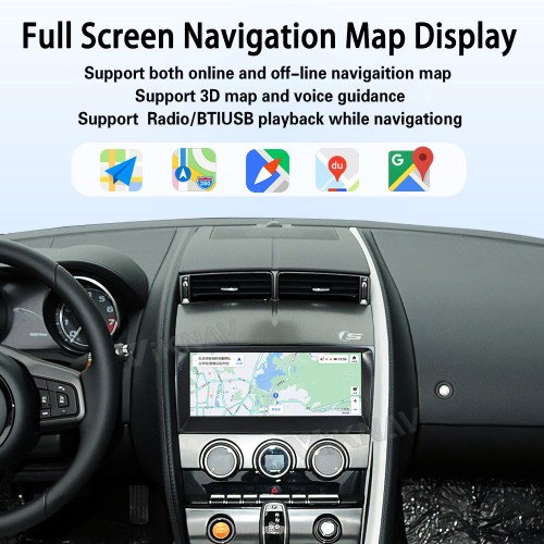 Viknav Upgrade Android Car Radio for Jaguar F-TYPE Roadster 2013-2015 10.25 inch Touch Screen Wireless CarPlay Android Auto GPS Navigation Multimedia Player Head Unit