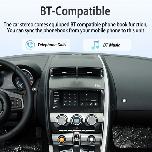 Viknav Upgrade Android Car Radio for Jaguar F-TYPE Roadster 2013-2015 10.25 inch Touch Screen Wireless CarPlay Android Auto GPS Navigation Multimedia Player Head Unit