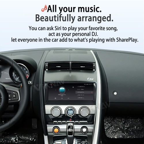 Viknav Upgrade Android Car Radio for Jaguar F-TYPE Roadster 2013-2015 10.25 inch Touch Screen Wireless CarPlay Android Auto GPS Navigation Multimedia Player Head Unit