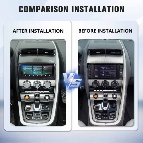 Viknav Upgrade Android Car Radio for Jaguar F-TYPE Roadster 2013-2015 10.25 inch Touch Screen Wireless CarPlay Android Auto GPS Navigation Multimedia Player Head Unit