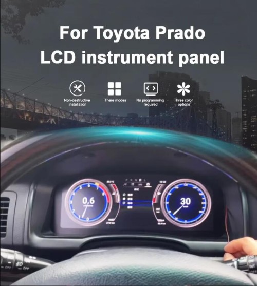 Viknav Car Instrument Panel 12.3 Inch For Toyota Prado 2004-2009 LCD Meter Linux System Digital Speedometer Dashboard Screen