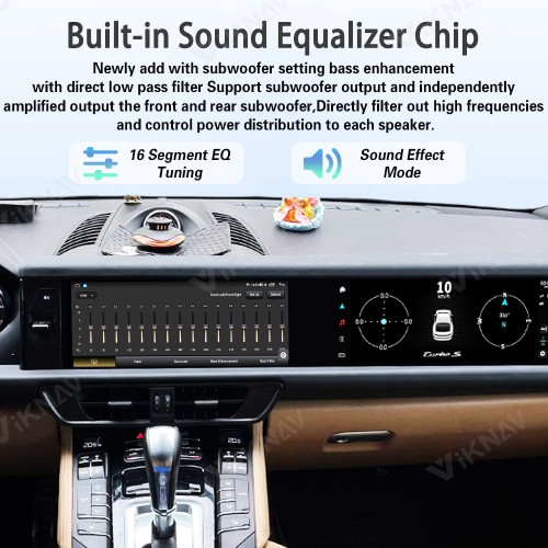 Android System 12.3 Inch+12.3 Inch Car Radio For Porsche Cayenne 2010-2017 Auto Stereo Wireless Carplay GPS Navigation Multimedia Player 128GB Dual Touch Screen (Truffle Brown)