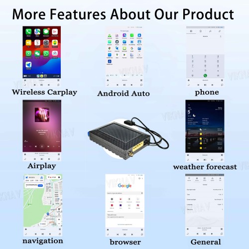 Viknav Upgrade Android Box For Dodge Ram 2019 2020 2021 2022 2023 Wireless Carplay Android Auto GPS Navigation