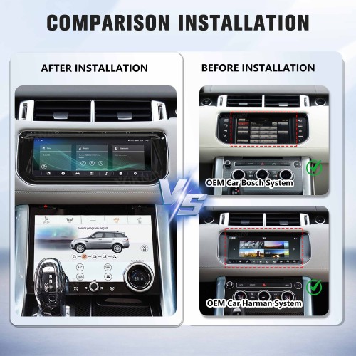 Viknav Android Radio For Land Rover Range Rover Sport L494 Vogue L405 2013-2017 Wireless Carplay Android Auto Multimedia Player GPS Navigation Touch Screen Stereo