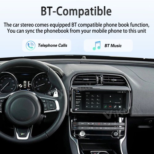 Viknav 10.25 inch Android Auto Stereo for Jaguar XE /XEL /F-PACE 2016-2019 Wireless CarPlay Head Unit GPS Navigation Multimedia Player