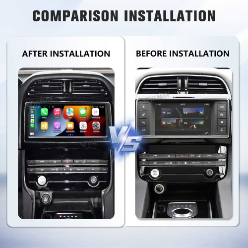Viknav 10.25 inch Android Auto Stereo for Jaguar XE /XEL /F-PACE 2016-2019 Wireless CarPlay Head Unit GPS Navigation Multimedia Player