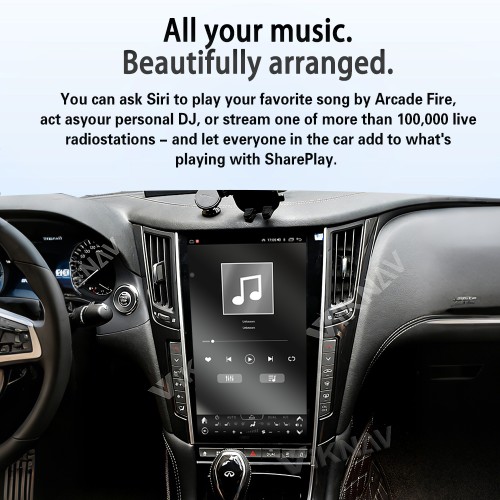Viknav Tesla Style Android 13.6 inch Radio for Infiniti Q50 Q60 2013-2019 Wireless CarPlay Android Auto & GPS Navigation