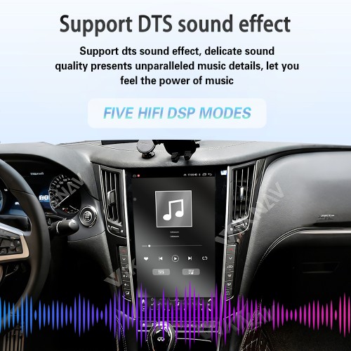 Viknav Tesla Style Android 13.6 inch Radio for Infiniti Q50 Q60 2013-2019 Wireless CarPlay Android Auto & GPS Navigation