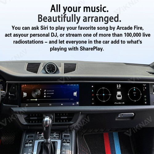 Android System 12.3 Inch+12.3 Inch Car Radio For Porsche Macan 2018-2024 Auto Stereo Wireless Carplay GPS Navigation Multimedia Player 128GB Dual Touch Screen