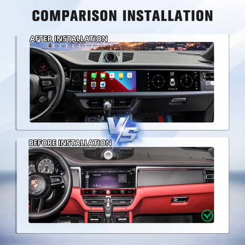 Android System 12.3 Inch+12.3 Inch Car Radio For Porsche Macan 2018-2024 Auto Stereo Wireless Carplay GPS Navigation Multimedia Player 128GB Dual Touch Screen