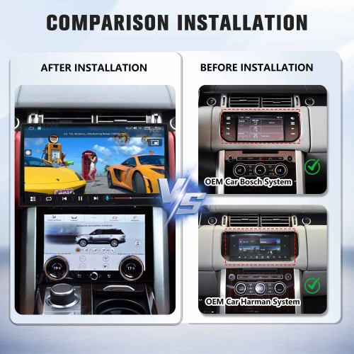 Viknav Android Radio AC Panel For Land Range Rover Vogue L405 2013-2017 Wireless Carplay Android Auto Multimedia Player GPS Navigation Air Conditioning Control Touch Screen