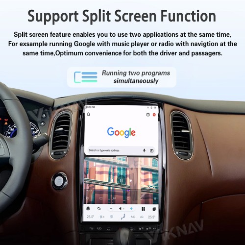 Viknav Android Car GPS Navigation For Infiniti QX50 EX25 2010-2017 Car Radio Latest System Stereo Recorder Wireless Carplay Head