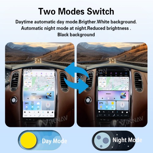 Viknav Android Car GPS Navigation For Infiniti QX50 EX25 2010-2017 Car Radio Latest System Stereo Recorder Wireless Carplay Head