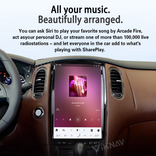 Viknav Android Car GPS Navigation For Infiniti QX50 EX25 2010-2017 Car Radio Latest System Stereo Recorder Wireless Carplay Head