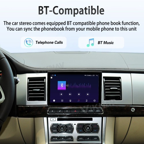 Viknav 8" Android Car Radio for Jaguar XF 2011-2015 Wireless CarPlay & Android Auto GPS Navigation Player