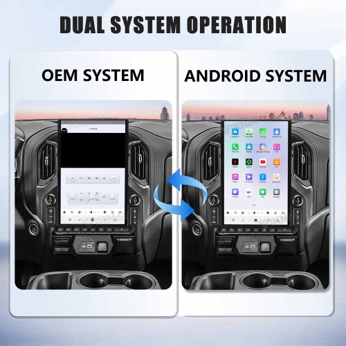 Viknav Upgrade 17.2 Inch Touch Screen Android Car Radio For Chevrolet Silverado GMC SIERRA 2019 2020 2021 2022 2023 Android Auto GPS Navigation Wireless Carplay Multimedia Player  Head Unit(128GB)