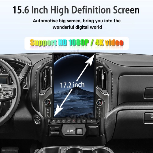 Viknav Upgrade 17.2 Inch Touch Screen Android Car Radio For Chevrolet Silverado GMC SIERRA 2019 2020 2021 2022 2023 Android Auto GPS Navigation Wireless Carplay Multimedia Player  Head Unit(128GB)