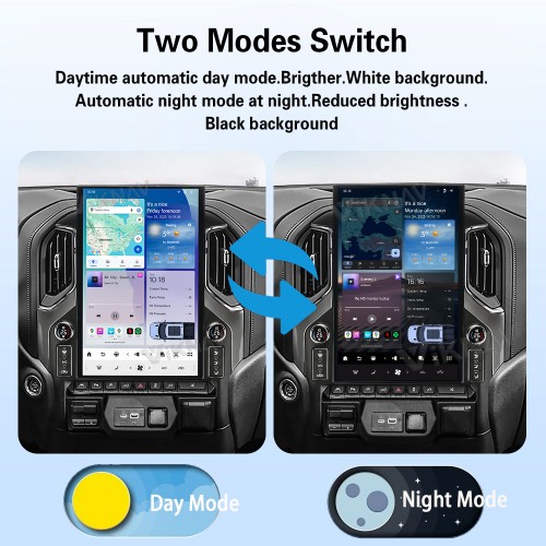 Viknav Upgrade 17.2 Inch Touch Screen Android Car Radio For Chevrolet Silverado GMC SIERRA 2019 2020 2021 2022 2023 Android Auto GPS Navigation Wireless Carplay Multimedia Player  Head Unit(128GB)