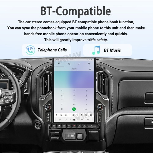 Viknav Upgrade 17.2 Inch Touch Screen Android Car Radio For Chevrolet Silverado GMC SIERRA 2019 2020 2021 2022 2023 Android Auto GPS Navigation Wireless Carplay Multimedia Player  Head Unit(128GB)