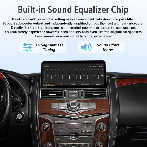 Viknav Android 12.3 inch Car Stereo for Infiniti QX56 QX80 / for Nissan Armada Patrol Y62 2010-2020 Wireless CarPlay & Android Auto GPS Navigation Head Unit