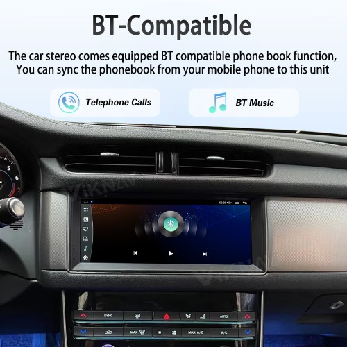 Viknav 10.25 Inch Android Auto Multimedia Player for Jaguar XF XFL 2016-2019, Wireless CarPlay & GPS Navigation Stereo System