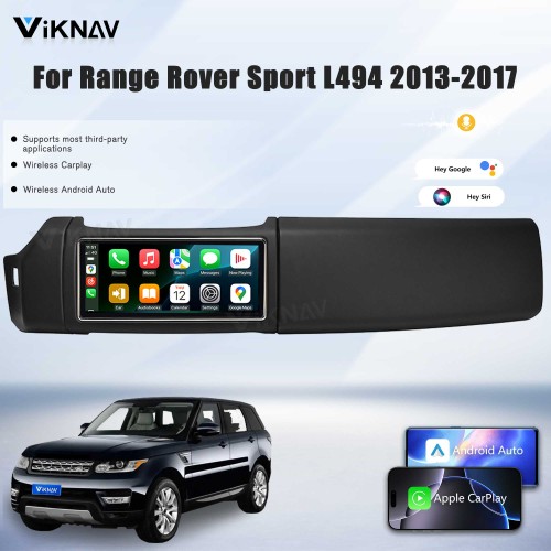 Viknav 12.3 inch Android Radio For Land Rover Range Rover Sport L494 2013-2017 Wireless Carplay Android Auto Multimedia player GPS Navigation Auto StereoTouch Screen(LHD-Black)
