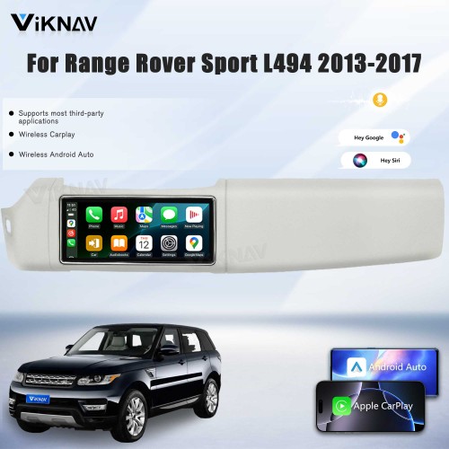 Viknav 12.3 inch Android Radio For Land Rover Range Rover Sport L494 2013-2017 Wireless Carplay Android Auto Multimedia player GPS Navigation Auto StereoTouch Screen(LHD-Ivory)
