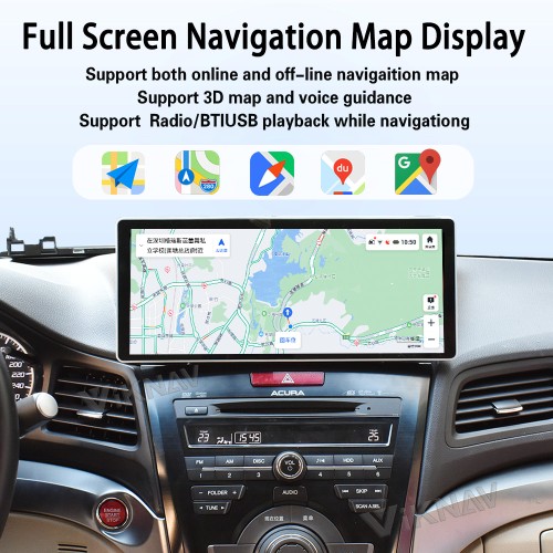 Viknav Android Car Stereo For Honda Acura ILX 2013-2021 Car Radio with 12.3-inch screen Wireless Carplay Android Auto GPS Navigation Multimedia Player