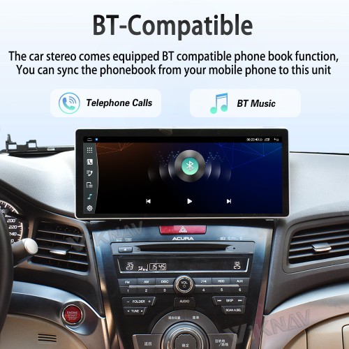 Viknav Android Car Stereo For Honda Acura ILX 2013-2021 Car Radio with 12.3-inch screen Wireless Carplay Android Auto GPS Navigation Multimedia Player