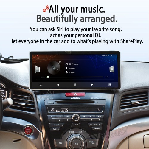 Viknav Android Car Stereo For Honda Acura ILX 2013-2021 Car Radio with 12.3-inch screen Wireless Carplay Android Auto GPS Navigation Multimedia Player