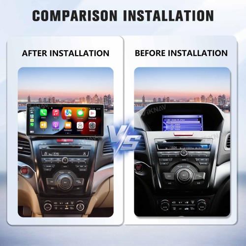 Viknav Android Car Stereo For Honda Acura ILX 2013-2021 Car Radio with 12.3-inch screen Wireless Carplay Android Auto GPS Navigation Multimedia Player