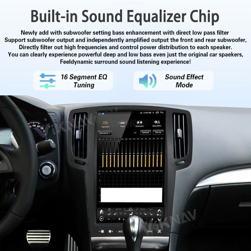 Viknav Android 13.4 inch Car Stereo for Infiniti G Series G37 2007-2015 Wireless CarPlay & Android Auto GPS Navigation Head Unit