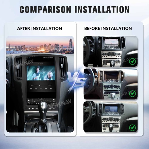 Viknav Android 13.4 inch Car Stereo for Infiniti G Series G37 2007-2015 Wireless CarPlay & Android Auto GPS Navigation Head Unit