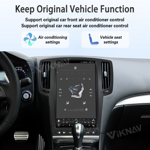 Viknav Android 13.4 inch Car Stereo for Infiniti G Series G37 2007-2015 Wireless CarPlay & Android Auto GPS Navigation Head Unit