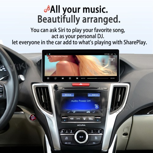 Viknav Android Car Stereo For Honda Acura TLX 2015-2020 Car Radio with 12.3-inch screen Wireless Carplay Android Auto GPS Navigation Multimedia Player