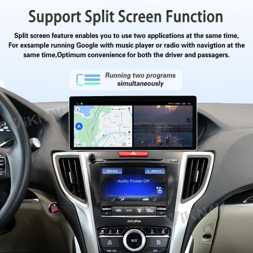 Viknav Android Car Stereo For Honda Acura TLX 2015-2020 Car Radio with 12.3-inch screen Wireless Carplay Android Auto GPS Navigation Multimedia Player