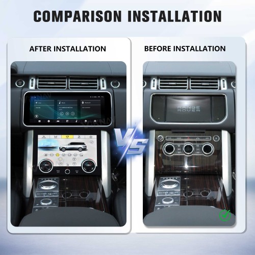 Viknav 12.3 inch Android Radio For Land Rover Range Rover Vogue L405 2013-2017 Wireless Carplay Android Auto Multimedia player GPS Navigation Auto Stereo Touch Screen(Black)