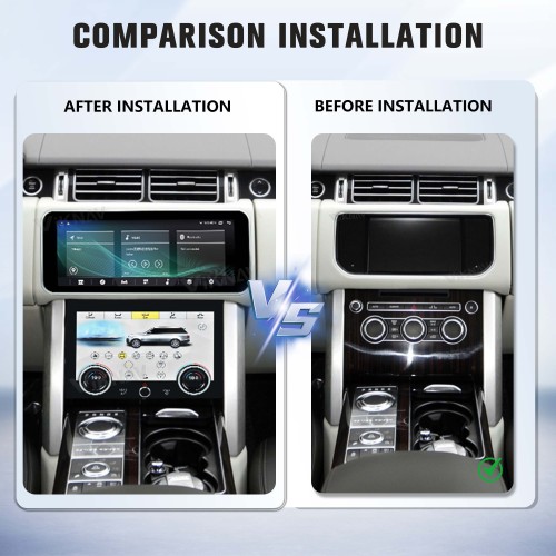 Viknav 12.3 inch Android Radio For Land Rover Range Rover Vogue L405 2013-2017 Wireless Carplay Android Auto Multimedia player GPS Navigation Auto Stereo Touch Screen(Ivory)