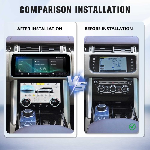 Viknav 12.3 inch Android Radio For Land Rover Range Rover Vogue L405 2013-2017 Wireless Carplay Android Auto Multimedia player GPS Navigation Auto Stereo Touch Screen(Beige)