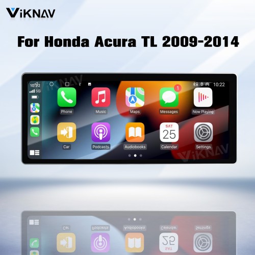 Viknav Android Car Stereo For Honda Acura TL 2009-2014 Car Radio with 12.3-inch screen Wireless Carplay Android Auto GPS Navigation Multimedia Player