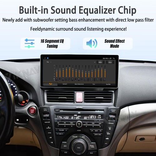 Viknav Android Car Stereo For Honda Acura TL 2009-2014 Car Radio with 12.3-inch screen Wireless Carplay Android Auto GPS Navigation Multimedia Player