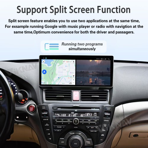 Viknav Android Car Stereo For Honda Acura TL 2009-2014 Car Radio with 12.3-inch screen Wireless Carplay Android Auto GPS Navigation Multimedia Player