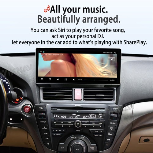 Viknav Android Car Stereo For Honda Acura TL 2009-2014 Car Radio with 12.3-inch screen Wireless Carplay Android Auto GPS Navigation Multimedia Player