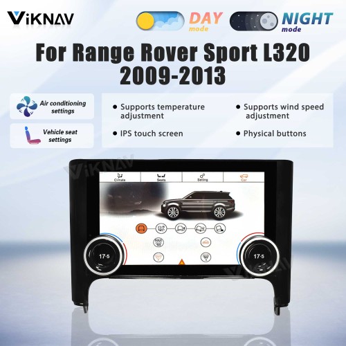 Viknav 10.4 Inch AC Panel Touch Screen For Land Rover Range Rover Sport L320 2009-2013 Digital Display Air Conditioning Switch Climate Control Dashboard