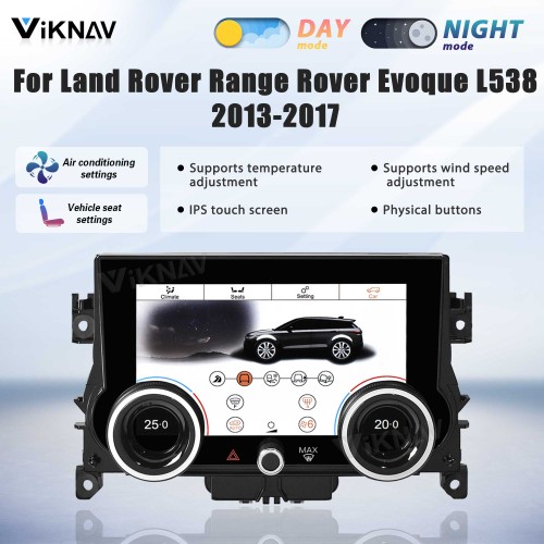 Viknav Digital AC Panel For Land Rover Range Rover Evoque L538 2013-2017 Air Conditioning Control AC Board Climate Temperature Control Touch Screen