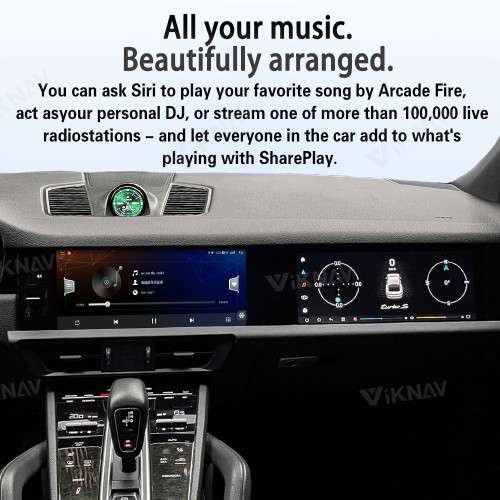 Android System Car Stereo Radio For Porsche Cayenne 2018-2023 Auto Stereo Wireless Carplay GPS Navigation Multimedia Player 128GB Dual 12.3 Inch Touch Screen